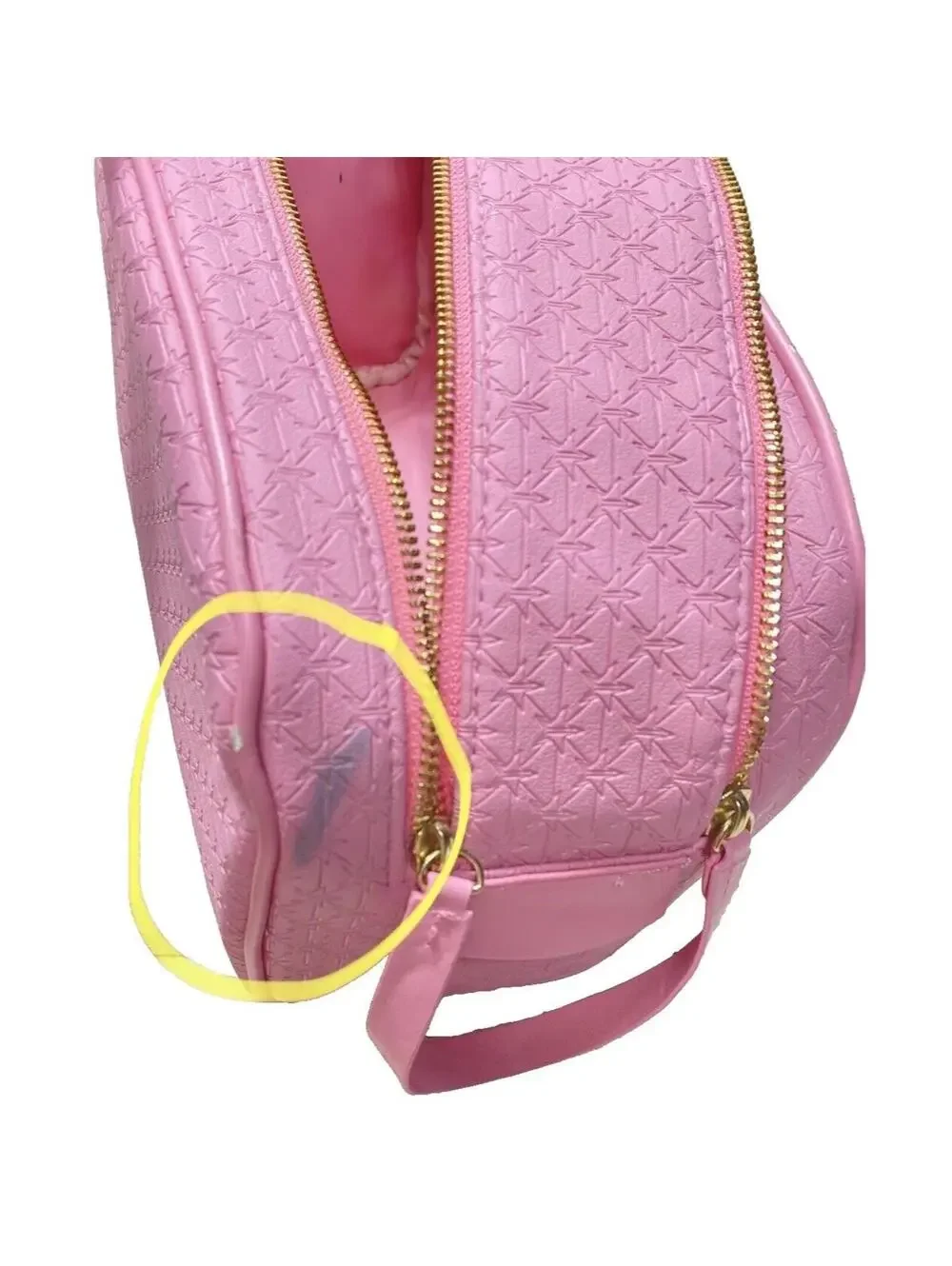 Large Pink Star Cosmetics Double Zip Makeup Bag, Pink, Big Travel Toiletry Carry